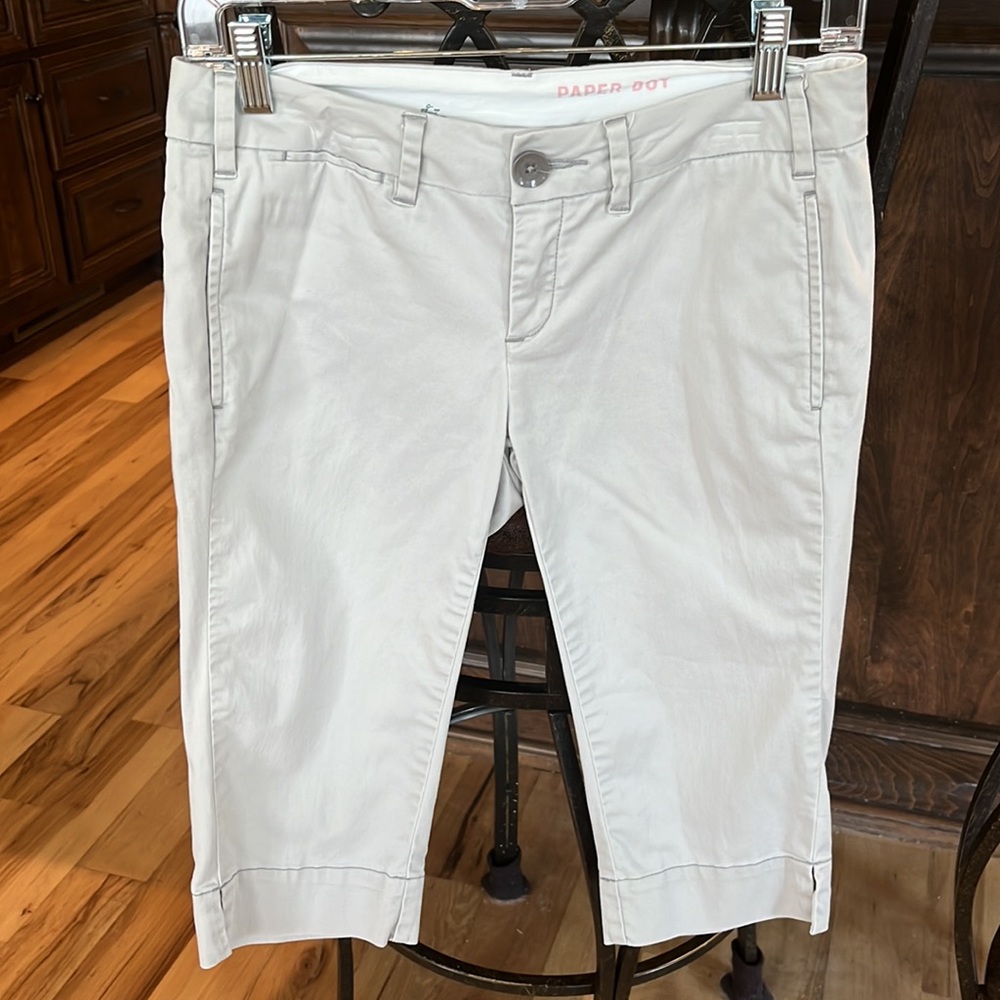 Anthropologie Paper Boy Khaki Capri Crop Pants Womens 2